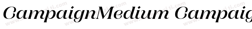 CampaignMedium CampaignBold字体转换